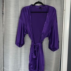 Purple silk robe